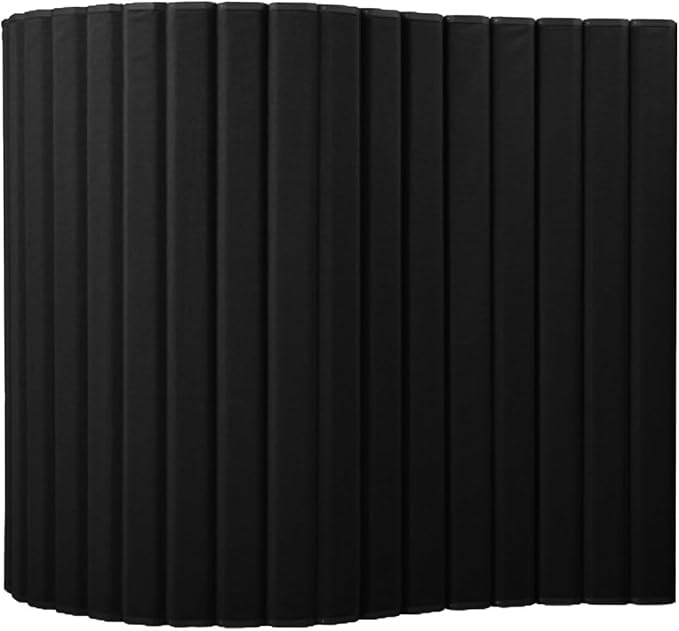 Versare VersiPanel Acoustical Partition Wall - Sound Panel Classroom Office Room Divider, Flexible Arrangement, Easy Roll-up Storage (Black, 8' Wide x 6'6" Tall)