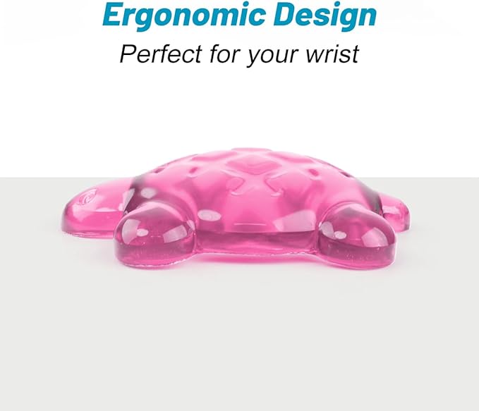Lucocia Silicone Gel Mouse Wrist Rest,Cute Turtle Shape Ergonomic Elbow Mouse Rest Wrist Pad,Comfort Support for Typing and Gaming-Pink
