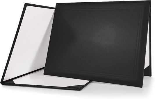 GraduationMall 8.5"x11" Smooth Padded Diploma Cover Certificate Holder Black,1-Pack