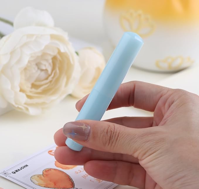 czxwyst Majohn Wancai 2.0 Mini Pocket-Size Eyedropper Fountain Pen (EF Nib 0.38mm, Mint Blue)