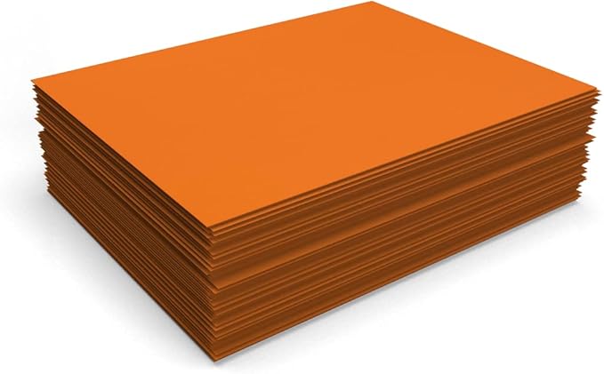 LUXPaper 8.5" x 11" Paper | Letter Size | Mandarin Orange | 80lb. Text | 50 Qty