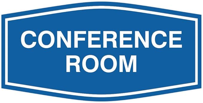 Fancy Conference Room Sign (Blue) - Small