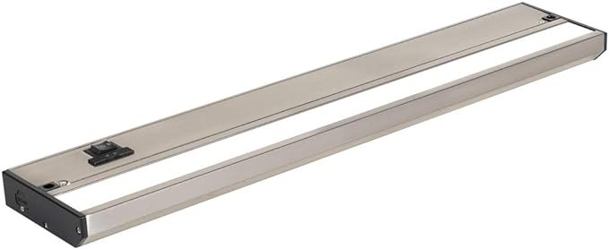 LED Under Cabinet Lighting Hardwired - 3CCT 18 Inch Satin Finish - Undercabinet Lights for Kitchen - Linkable Undercounter Dimmable Plug in Light or Hard Wired - Under Counter Fixture Direct Wire