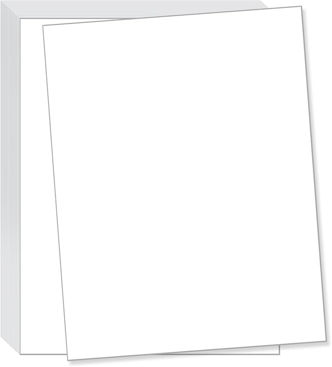 NextDayLabels 100 lb White Cover Cardstock - 100 Pack 8.5" x 11" Heavyweight Cover Paper (270 gsm) - Smooth Finish - Letter Size for Printing, Crafts, Invitations, Menus & More - Made in USA