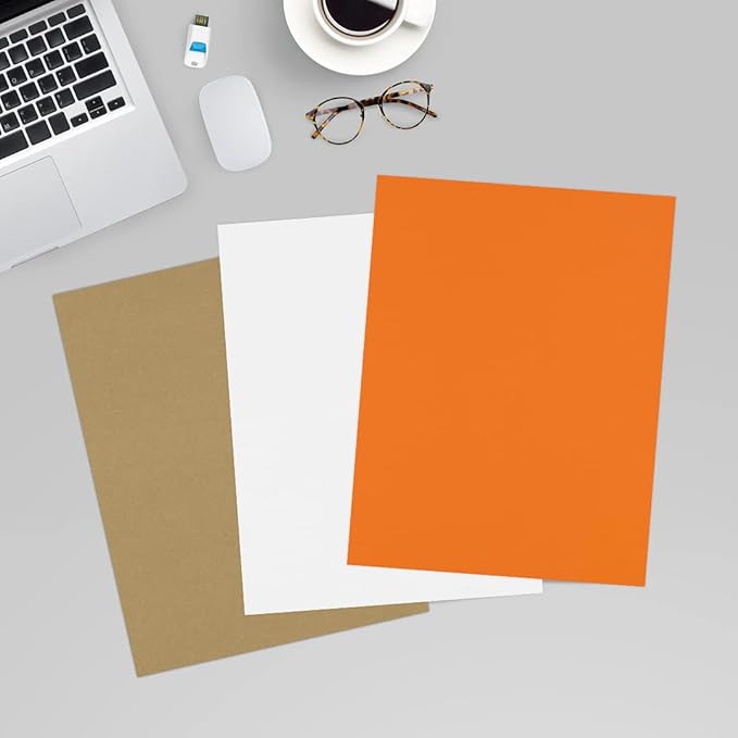 LUXPaper 8.5" x 11" Paper | Letter Size | Mandarin Orange | 80lb. Text | 250 Qty