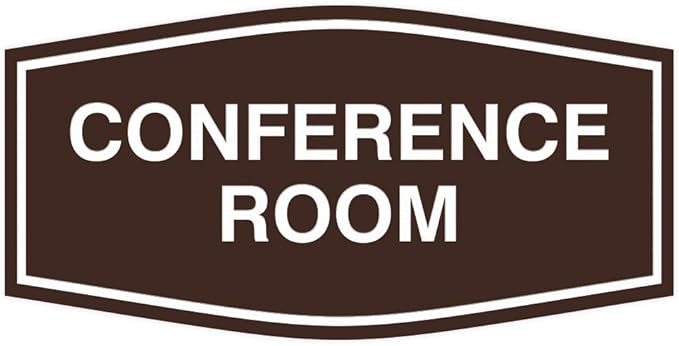 Fancy Conference Room Sign (Dark Brown) - Medium