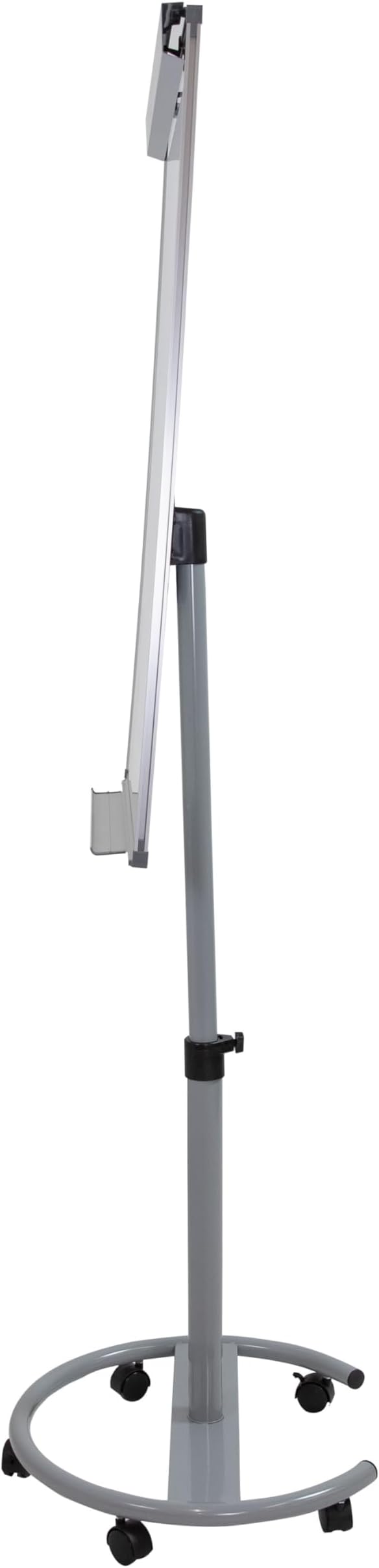 Sunnydaze Adjustable Magnetic Whiteboard Easel – Rolling Dry Erase Board with Flip Chart for Office, Home, or School