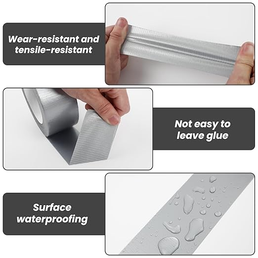 TOMAIX 22 Rolls Heavy Duty Duct Tape Bulk, 720 Yards, Gray Cloth Tape, Waterproof & Strong Adhesion for Repair, DIY, Home & Outdoor Use