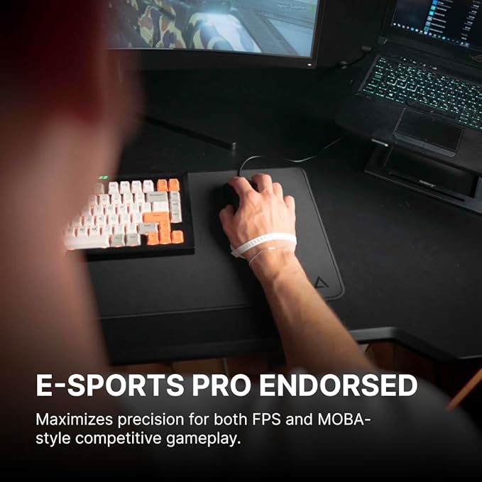 DELTAHUB Carpio G2.0 - Advanced Ergonomic Right-Handed Gaming Wrist Rest for Mouse - Superior Support for Serious Gamers - Anti-Fatigue, Smooth Glide (Large, Right, Blue)