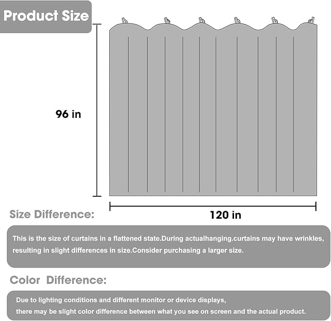 Cbsroro Room Divider Blackout Curtain Track Curtains Wall Dividers Panels Screen for Living Rooms Bedroom Office Privacy Partition Separation, W120 × L96 Inch,1 Panel, Beige