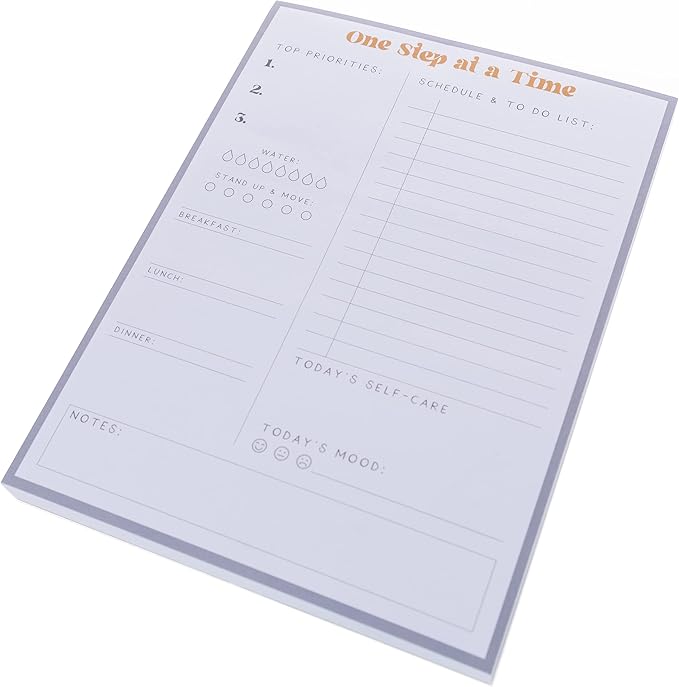 Graphique Self Care To-Do List Notepad | 150 Tear-Away Sheets | Task Planner | Daily Organizer | Memo Writing Pad | Priority Checklist | Undated | 6” x 8”