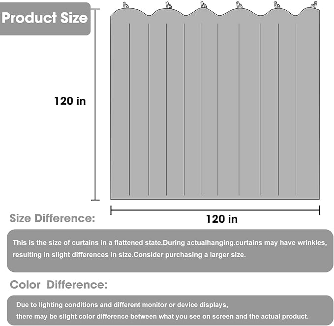 Cbsroro Room Divider Blackout Curtain Track Curtains Wall Dividers Panels Screen for Living Rooms Bedroom Office Privacy Partition Separation, W120 × L120 Inch,1 Panel, Black