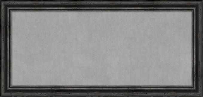 Amanti Art Black Framed Magnetic Board 25x53 Oversize Vision Board for use with Magnets, 100% Metal Sheet to Display Items as Office Decor or for Home Organization in mudroom, Kitchen or Kids Room