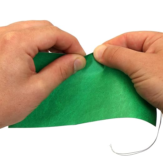 SmartSign Blank Tyvek Shipping Tags with Wire, Size #8 | 6 1/4" x 3 1/8", Pack of 100, Green, Made in USA