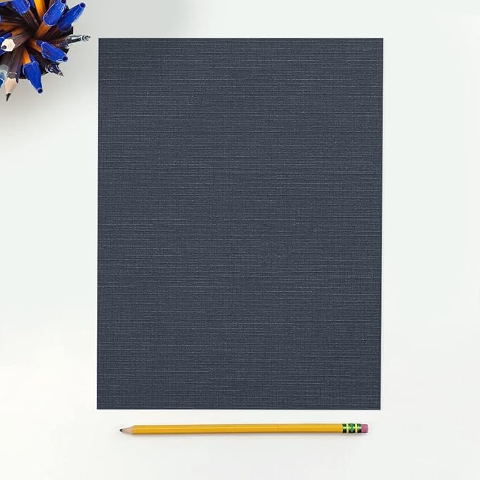 LUXPaper 8.5" x 11" Cardstock | Letter Size | Nautical Blue Linen | 100lb. Cover | 500 Qty