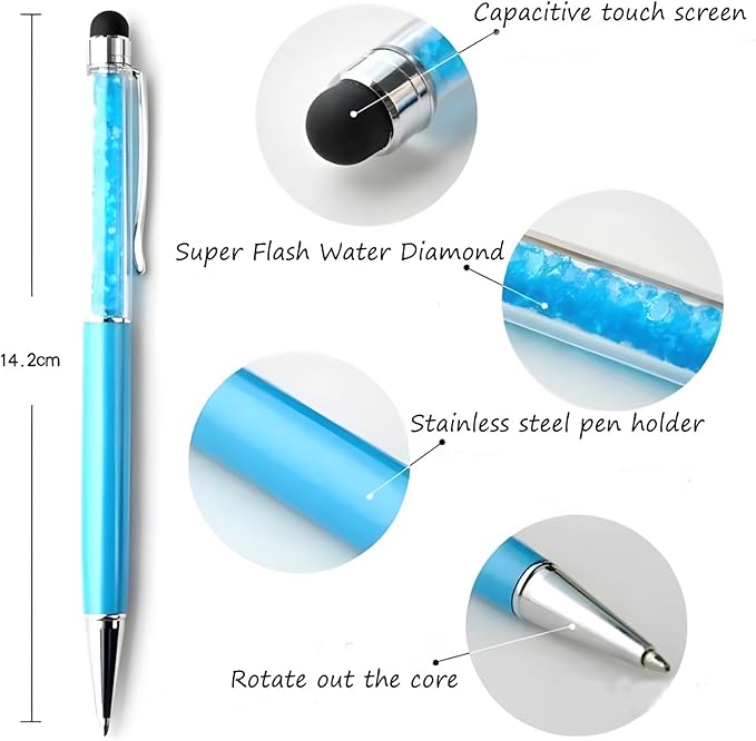 Customized Pens with Name/Logo - Touch Screen Stylus Ballpoint Pen, Perfect for Weddings, Business & Personalized Gifts (Yellow,50)