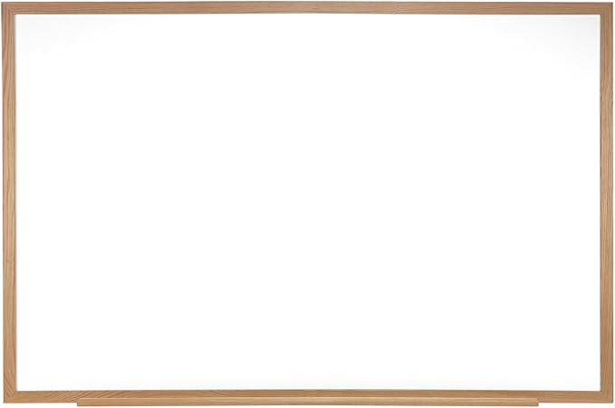 Ghent 4 x 6 Porcelain Magnetic Whiteboard, Wood Frame, 1 Marker, 1 Eraser, Made in the USA (M1W-46-4)