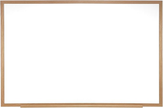 Ghent 4 x 6 Porcelain Magnetic Whiteboard, Wood Frame, 1 Marker, 1 Eraser, Made in the USA (M1W-46-4)