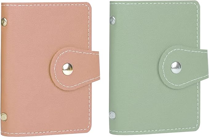 PRIVILLA 2 Pcs Credit Card Holder and business card holder，Sd Card Holder Each Has 26 Card Organizers, 2024 New Credit Card Holders book for Men and Women.