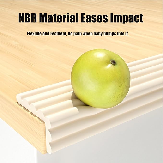 Soft Extra-Wide Edge Protector for Baby, 16.4ft Baby Proofing Edge Guards Padding Self-Adhesive Double Sided Tape, Safety Guards Proof Foam Padding for Sharp Edges, Table, Desk, Furniture Brown