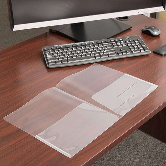 JAM PAPER Plastic Light Weight Flexible Two Pocket Presentation Folders - Clear - 6/Pack