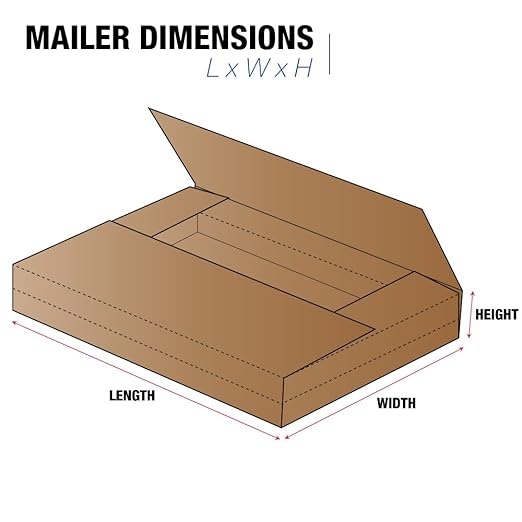 Tape Logic TLM24246 Jumbo Mailers, 24" x 24" x 6", Kraft (Pack of 20)