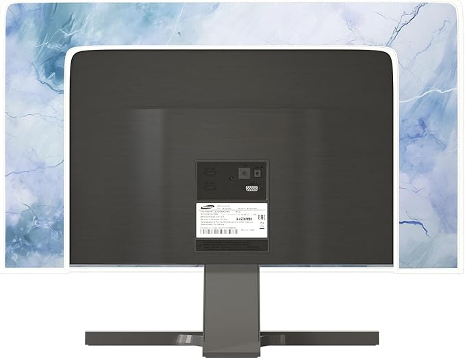 Baocicco Fashion Haze Blue Marble Screen TV Cover Cover 45, 46, 47, 48 Inch Waterproof Full Body Covers for TV Display Screen Weatherproof Television Sleeve Compatible with Television LED LCD OLED TV