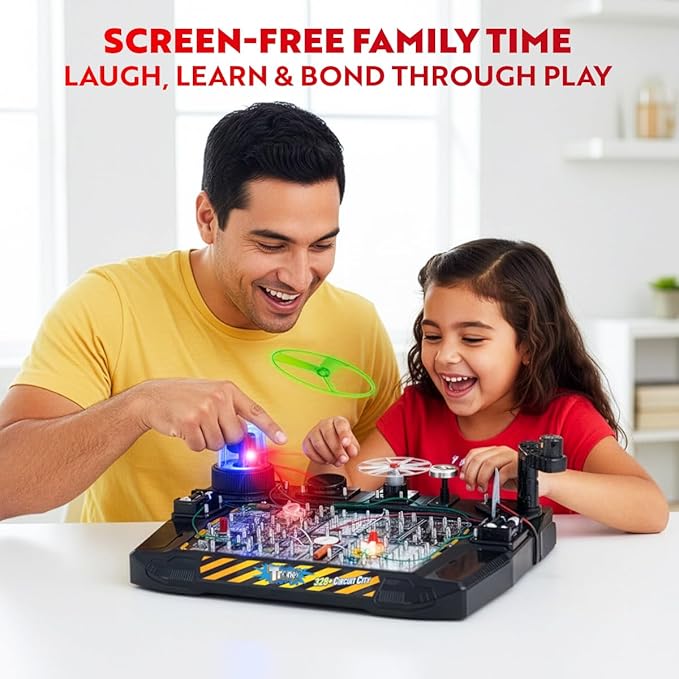 Playz Advanced Electrical Circuit Board Engineering Kit for Kids with 328+ STEM Projects on Electricity, Voltage, Currents, Resistance, & Magnetic Science | Gift for Children Age 8-13+