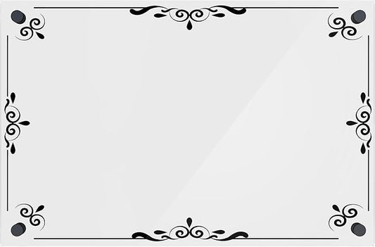 Acrylic Dry Erase Board for Wall with Stylish Border - Shipped Next Day, Made in USA, Non-Magnetic Whiteboard, Wall Mounted Board, Easy to Clean (White - 30x36)