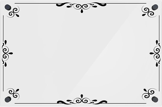 Acrylic Dry Erase Board for Wall with Stylish Border - Shipped Next Day, Made in USA, Non-Magnetic Whiteboard, Wall Mounted Board, Easy to Clean (White - 20x30)