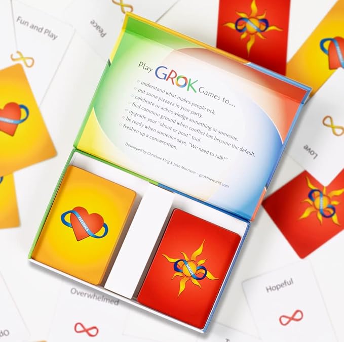 GROK Conversation Cards & Empathy Games - 20 Games to Teach Empathy, Emotional Intelligence, & SEL Skills for Families, Classrooms & Couples