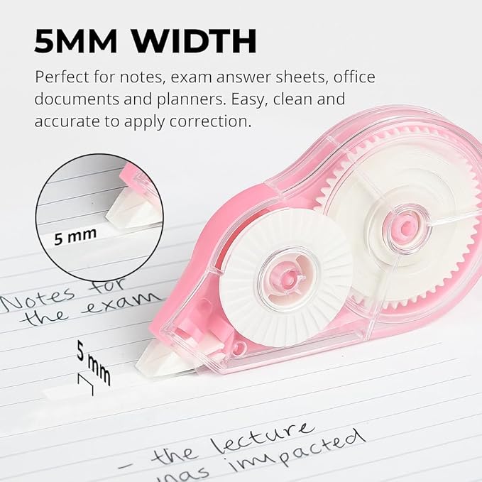 Aipker Correction Tape, Extra-Long 30 m (98 ft) Each – 590 ft Total, Easy-to-Use White Out Tapes Dispensers, High Capacity White Out Correct Tapes for School, Office or Home Use - 6 Pack