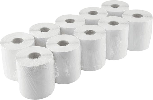 L LIKED 2500 PCS 4"x 6" Thermal Shipping Labels, White Perforated & Strong Adhesive Direct Thermal Labels (250 Labels/Roll), Compatible with Zebra, Rollo, Jadens, Nelko,10 Rolls