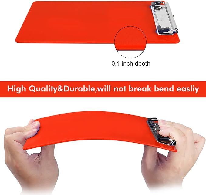 TFDLCG zm 6 PCS Clipboards Bulk Nurse Clipboard with Pen Holder,Plastic Clip Boards 8.5x11,A4 Letter Size Cute Clipboards for Women Kids Teacher,Classroom Office Home(Red)