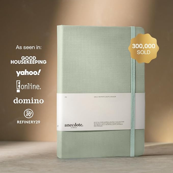 Anecdote 2026-2027 Planner: A Monthly, Weekly & Daily Planner with Calendar | 8.5" x 5.2" | Hardcover To-Do List Organizer, Planning Your Success, Start Anytime, Achieve Productivity Goals (Dutch Blue)