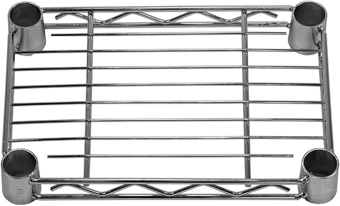Shelving Inc. 8" d x 12" w Chrome Wire Shelving with 3 Tier Shelves, Weight Capacity 800lbs Per Shelf