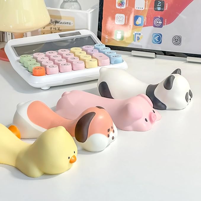 Cityhermit Upgrade Ergonomic Memory Foam Wrist Rest Support for Mouse Computer Arm Rest for Desk Cute Animals Wrist Pad Office Supplies Slow Rising PU Wrist Pad (Dog)