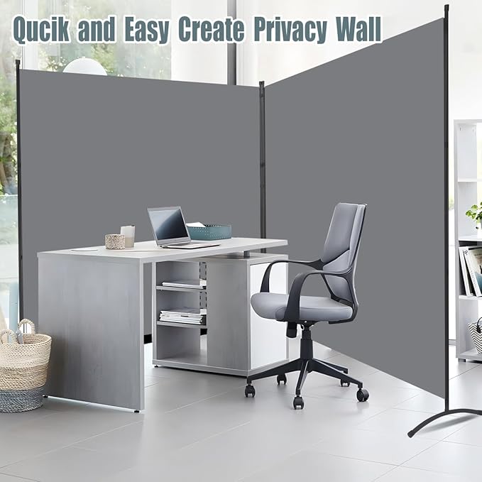 Room Divider 2 Panel Large Privacy Screens, 142''x72''H Upgraded Room Divider Wall for Room Partitions, Tall 6FT Partition Room Dividers Screen Panel for Bedroom Office School, Portable Partition Wall