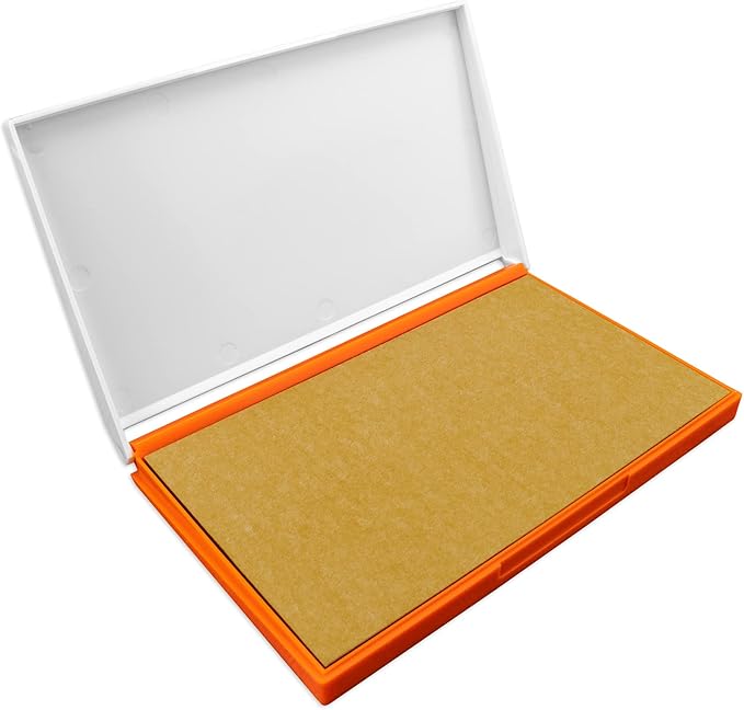 Plastic Case Stamp Pad Large Size, Dry - Size: 4" x 7" - Choose from 15 Ink Colors