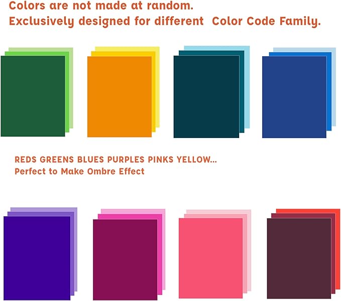 Livholic 100 Pack Heavy Duty Paper Colored Cardstock Front Back Different Color Codes 250 GSM for Cricut, Scrapbook, Paper Crafting, Office Supplies (100)