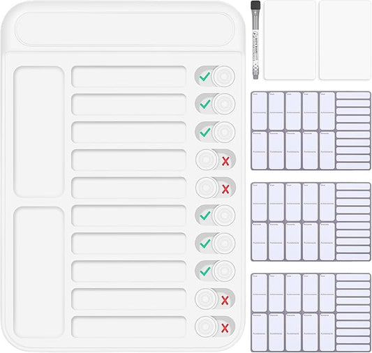 Dry Erase Chore Chart for Kids to Do List Magnetic Checklist Board Reusable RV Daily Routine Schedule Planning Boards with Blank Checklist Cardstock for Habit Tracker or Daily and Weekly Planner