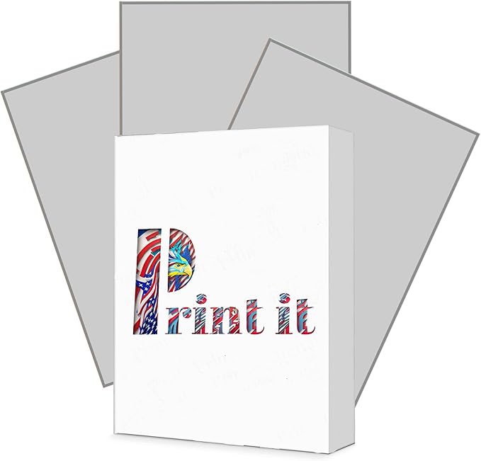 Print It - Vellum Bristol Colored Cardstock Cover Paper, 67 Lb, 8.5" X 11”, Heavyweight Colored Cardstock for Crafts, School, Invitations, And Office Use - Decoration Drawing 250/Case- Grey