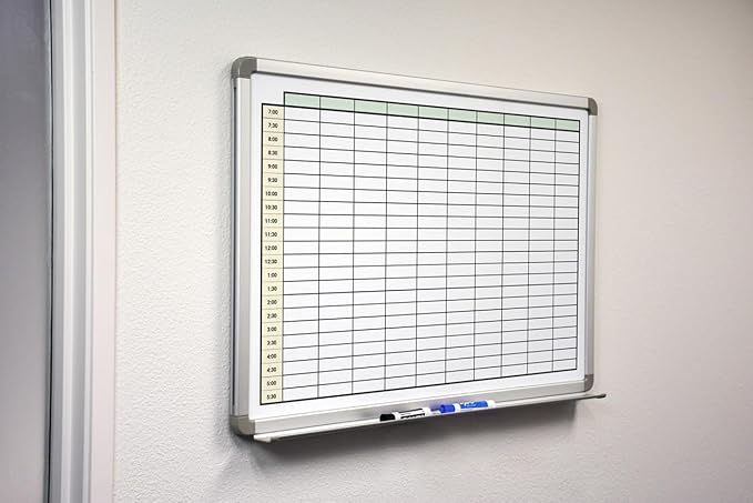 30 Minute Schedule with Color Whiteboard 60" x 40"
