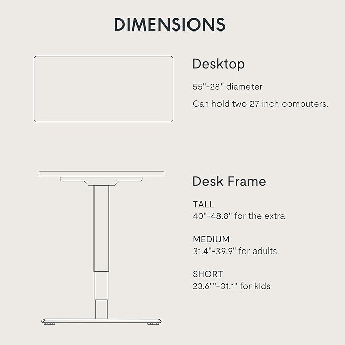 FLEXISPOT E6 3-Stage Dual Motor Electric Standing Desk 55 x 28 Sit Stand Up Desk, Holds 220 lbs, Adjustable Height w/Memory Presets, One-Piece Brown Wood Grain Desktop & Black Frame, Ships in 2 Boxes