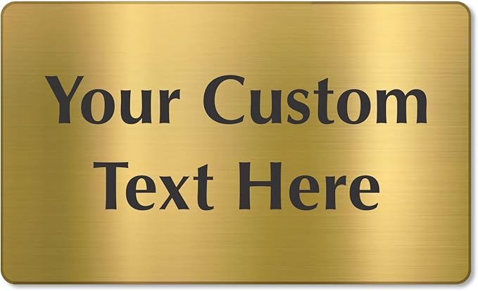 SmartSign Custom Brass Sign - 6" x 10", 40 mil REAL Bugle Brass Metal, Personalized Name Door Sign, Heavy-Duty Premium Engraved Door/Wall Mount Plaque for Business/Office, Gold and Black