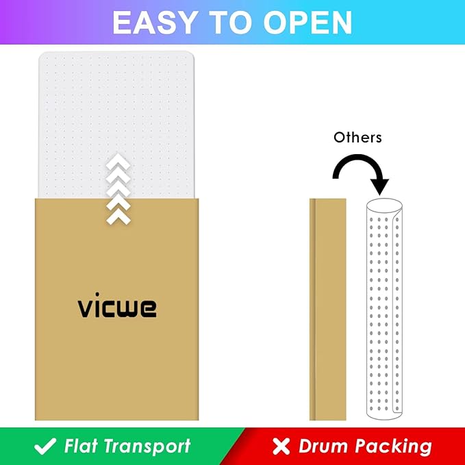 Vicwe Office Chair Mat for Carpet, 2 Pack, 36''x 48'' Heavy Duty Chair Mat for Carpeted Floors, Easy Rolling Hard Mat for Office Chair on Carpets, Anti-Slip Carpet Protector Mat Clear,Ship Flat