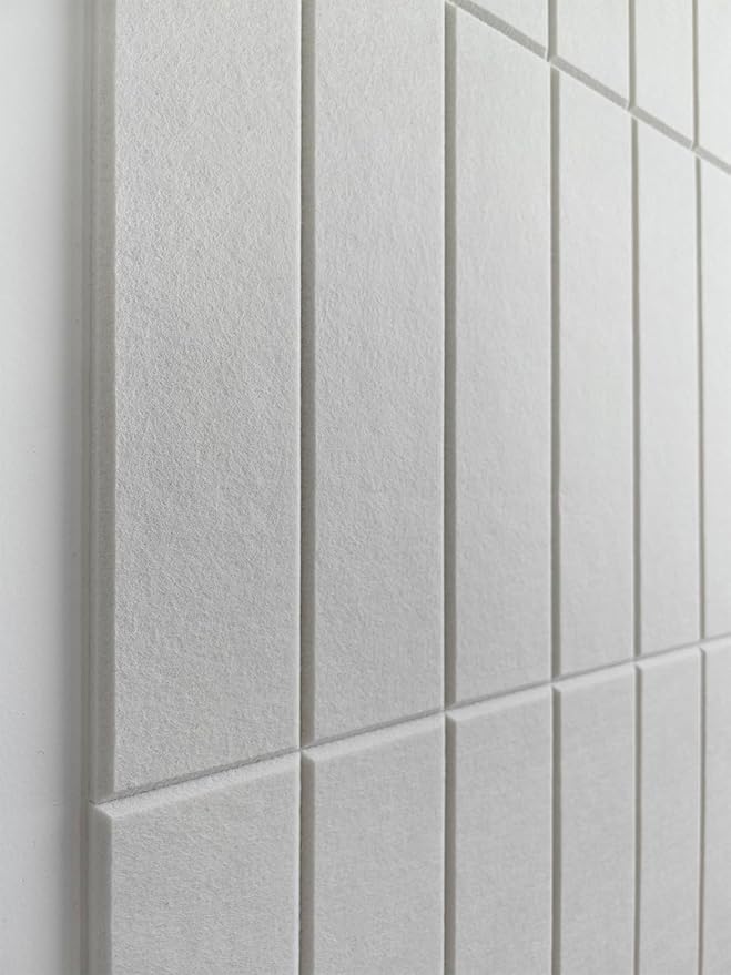 DECORITA Felt Bulletin Board Tiles | Modern Cork Board Alternative | Large Cork Boards for Walls | Aesthetic Felt Wall Panels for Office & Home Decor | Pinboard & Photo Board (12-Pack) | Snow White