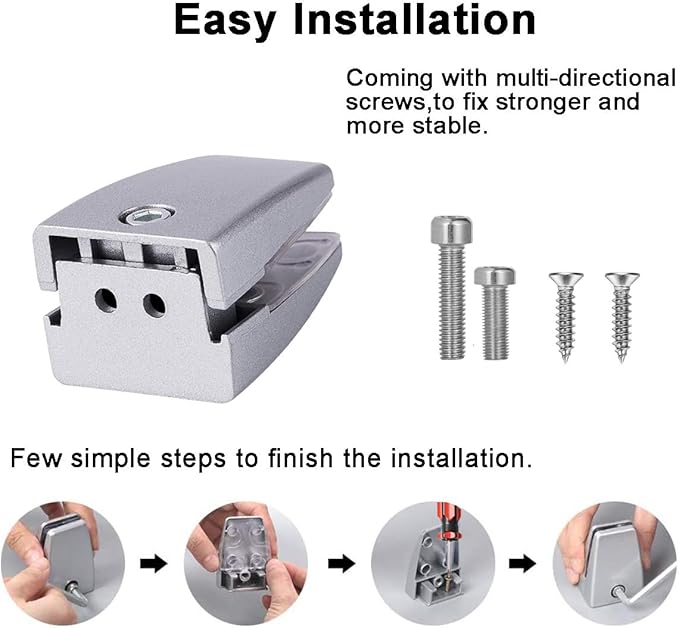 KSWLOR 20 PCS Office Desk Partition Support Bracket,Desk Divider Clamp Brackets Shelf Clip Clamp Holder Screen Clip Holders,Desk Privacy Screen Clips Clamps Sneeze Guard Bracket Support 0-1/2" Panel