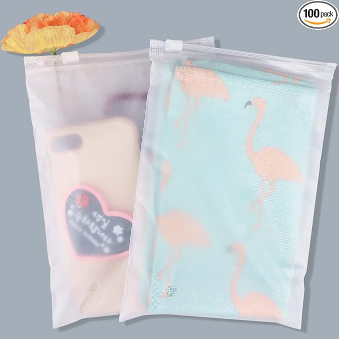 Svaldo Small Plastic Packaging Bags,100PCS 5x7 inch Frosted Zipper Storage Bags, Clear Reclosable Clear Ziplock Poly Bags with Vent Holes for Packaging Board Games, Cards, Phone Case, 3 Mil