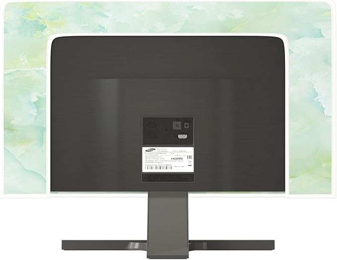 Baocicco Sage Green Marble Waterproof TV Dust Cover 55 Inch Anti-Static Dustproof Abstract Creative Desige Television Accessories TV LCD Screen Texture TV Decoration for Tablet